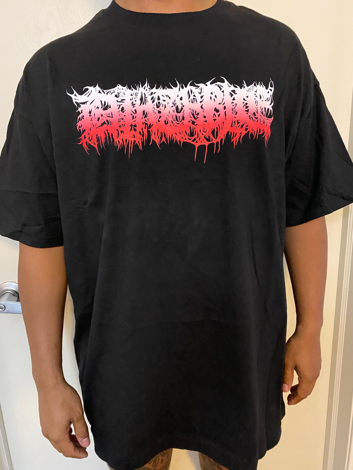 Diazable Red Death Metal Logo Shirt