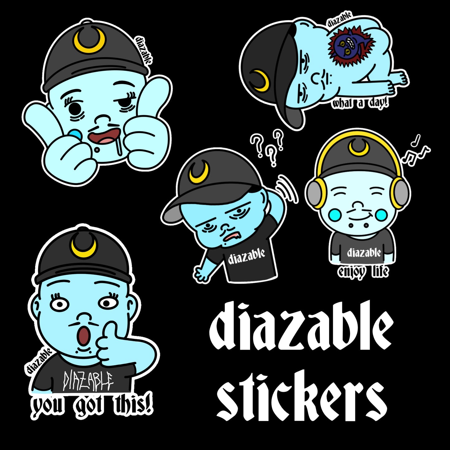 Explore stickers featuring our mascot Baby Noodle from a Texas-based metal clothing brand. Discover our unique designs and show your metal pride.